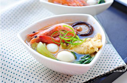 鲜虾翡翠豆腐汤